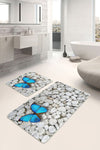 Set di 2 Tappetini da bagno antiscivolo Sultan BPS14 Rectangle Multicolore, 100 x 60 cm / 60 x 50 cm (2)