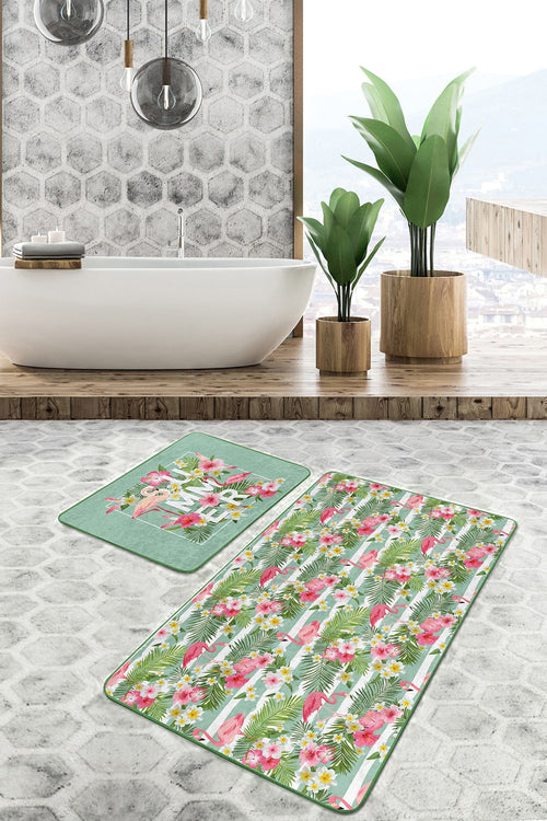 Set di 2 Tappetini da bagno antiscivolo Sultan BPS16 Rectangle Multicolore, 100 x 60 cm / 60 x 50 cm (1)
