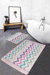 Set di 2 Tappetini da bagno antiscivolo Sultan BPS18 Rectangle Multicolore, 100 x 60 cm / 60 x 50 cm (2)