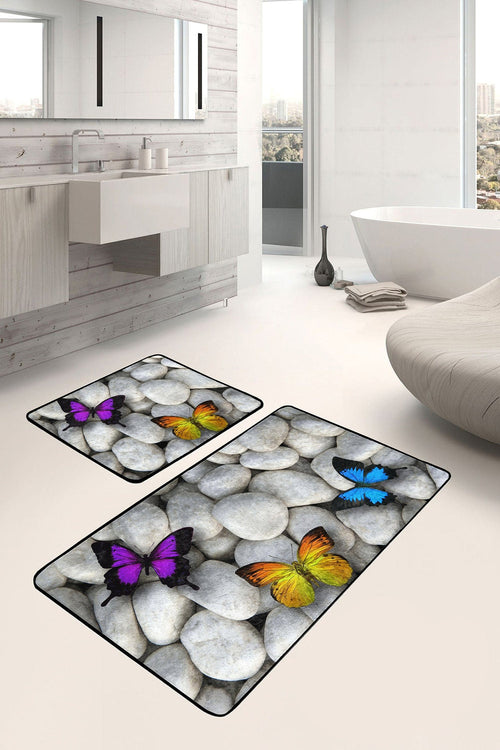 Set di 2 Tappetini da bagno antiscivolo Sultan BPS2 Rectangle Multicolore, 100 x 60 cm / 60 x 50 cm (1)