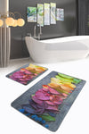 Set di 2 Tappetini da bagno antiscivolo Sultan BPS20 Rectangle Multicolore, 100 x 60 cm / 60 x 50 cm (2)