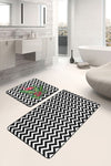 Set di 2 Tappetini da bagno antiscivolo Sultan BPS21 Rectangle Multicolore, 100 x 60 cm / 60 x 50 cm (2)