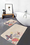 Set di 2 Tappetini da bagno antiscivolo Sultan BPS5 Rectangle Multicolore, 100 x 60 cm / 60 x 50 cm (2)
