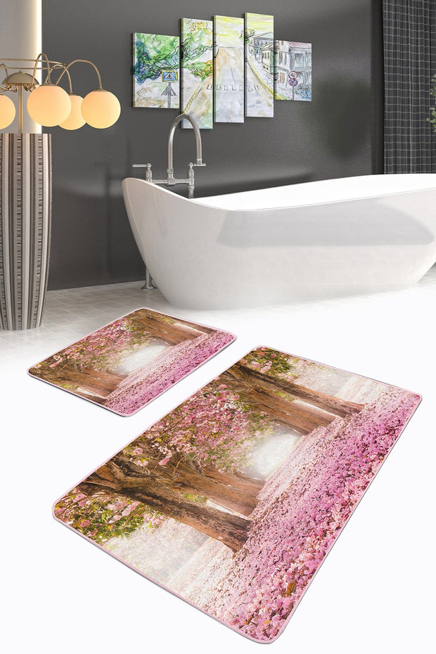 Set di 2 Tappetini da bagno antiscivolo Sultan BPS6 Rectangle Multicolore, 100 x 60 cm / 60 x 50 cm (2)