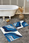 Set di 2 Tappetini da bagno antiscivolo Suna BPS626 Rectangle Multicolore, 100 x 60 cm / 60 x 50 cm