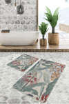 Set di 2 Tappetini da bagno antiscivolo Suna BPS627 Rectangle Multicolore, 100 x 60 cm / 60 x 50 cm