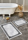 Set di 2 Tappetini da bagno antiscivolo Suna BPS628 Rectangle Multicolore, 100 x 60 cm / 60 x 50 cm (1)