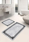 Set di 2 Tappetini da bagno antiscivolo Suna BPS628 Rectangle Multicolore, 100 x 60 cm / 60 x 50 cm (2)
