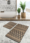 Set di 2 Tappetini da bagno antiscivolo Suna BPS630 Rectangle Multicolore, 100 x 60 cm / 60 x 50 cm