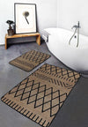 Set di 2 Tappetini da bagno antiscivolo Suna BPS630 Rectangle Multicolore, 100 x 60 cm / 60 x 50 cm (1)
