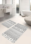 Set di 2 Tappetini da bagno antiscivolo Suna BPS631 Rectangle Multicolore, 100 x 60 cm / 60 x 50 cm (1)