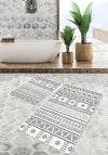 Set di 2 Tappetini da bagno antiscivolo Suna BPS631 Rectangle Multicolore, 100 x 60 cm / 60 x 50 cm (2)