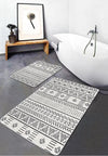 Set di 2 Tappetini da bagno antiscivolo Suna BPS631 Rectangle Multicolore, 100 x 60 cm / 60 x 50 cm (3)