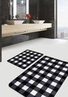 Set di 2 Tappetini da bagno antiscivolo Suna BPS632 Rectangle Multicolore, 100 x 60 cm / 60 x 50 cm (4)