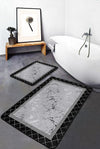 Set di 2 Tappetini da bagno antiscivolo Suna BPS633 Rectangle Multicolore, 100 x 60 cm / 60 x 50 cm