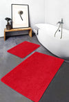 Set di 2 Tappetini da bagno antiscivolo Suna BPS634 Rectangle Rosso, 100 x 60 cm / 60 x 50 cm (4)