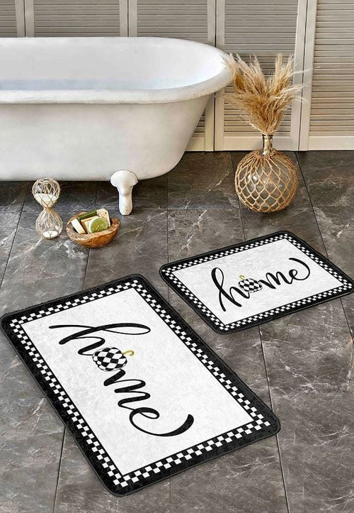 Set di 2 Tappetini da bagno antiscivolo Suna BPS635 Rectangle Multicolore, 100 x 60 cm / 60 x 50 cm (1)