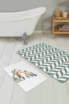 Set di 2 Tappetini da bagno antiscivolo Umay BPS489 Rectangle Multicolore, 100 x 60 cm / 60 x 50 cm (1)