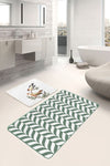Set di 2 Tappetini da bagno antiscivolo Umay BPS489 Rectangle Multicolore, 100 x 60 cm / 60 x 50 cm (2)