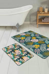 Set di 2 Tappetini da bagno antiscivolo Umay BPS493 Rectangle Multicolore, 100 x 60 cm / 60 x 50 cm (1)