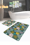 Set di 2 Tappetini da bagno antiscivolo Umay BPS493 Rectangle Multicolore, 100 x 60 cm / 60 x 50 cm (2)