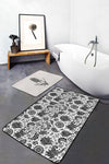 Set di 2 Tappetini da bagno antiscivolo Umut BPS495 Rectangle Multicolore, 100 x 60 cm / 60 x 50 cm