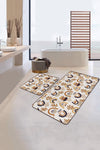 Set di 2 Tappetini da bagno antiscivolo Umut BPS496 Rectangle Multicolore, 100 x 60 cm / 60 x 50 cm (2)