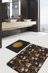 Set di 2 Tappetini da bagno antiscivolo Umut BPS497 Rectangle Multicolore, 100 x 60 cm / 60 x 50 cm