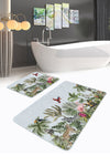 Set di 2 Tappetini da bagno antiscivolo Umut BPS499 Rectangle Multicolore, 100 x 60 cm / 60 x 50 cm