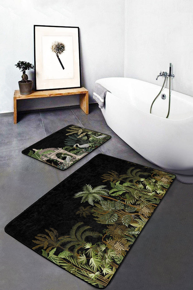Set di 2 Tappetini da bagno antiscivolo Umut BPS501 Rectangle Multicolore, 100 x 60 cm / 60 x 50 cm