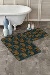 Set di 2 Tappetini da bagno antiscivolo Umut BPS502 Rectangle Multicolore, 100 x 60 cm / 60 x 50 cm