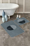 Set di 2 Tappetini da bagno antiscivolo Yaman BPS357 Rectangle Multicolore, 100 x 60 cm / 60 x 50 cm