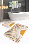 Set di 2 Tappetini da bagno antiscivolo Yaman BPS358 Rectangle Multicolore, 100 x 60 cm / 60 x 50 cm (1)