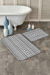Set di 2 Tappetini da bagno antiscivolo Yaman BPS362 Rectangle Multicolore, 100 x 60 cm / 60 x 50 cm (2)