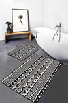 Set di 2 Tappetini da bagno antiscivolo Yaman BPS363 Rectangle Multicolore, 100 x 60 cm / 60 x 50 cm