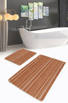 Set di 2 Tappetini da bagno antiscivolo Yaman BPS364 Rectangle Multicolore, 100 x 60 cm / 60 x 50 cm