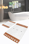 Set di 2 Tappetini da bagno antiscivolo Yaman BPS365 Rectangle Multicolore, 100 x 60 cm / 60 x 50 cm
