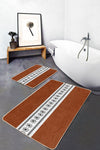 Set di 2 Tappetini da bagno antiscivolo Yaman BPS366 Rectangle Multicolore, 100 x 60 cm / 60 x 50 cm (2)
