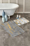 Set di 2 Tappetini da bagno antiscivolo Yasemin BPS168 Rectangle Multicolore, 100 x 60 cm / 60 x 50 cm