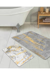 Set di 2 Tappetini da bagno antiscivolo Yasemin BPS168 Rectangle Multicolore, 100 x 60 cm / 60 x 50 cm (1)