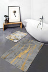 Set di 2 Tappetini da bagno antiscivolo Yasemin BPS168 Rectangle Multicolore, 100 x 60 cm / 60 x 50 cm (2)