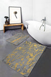 Set di 2 Tappetini da bagno antiscivolo Yasemin BPS170 Rectangle Multicolore, 100 x 60 cm / 60 x 50 cm