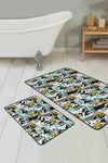 Set di 2 Tappetini da bagno antiscivolo Yasemin BPS173 Rectangle Multicolore, 100 x 60 cm / 60 x 50 cm