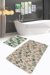 Set di 2 Tappetini da bagno antiscivolo Yasemin BPS178 Rectangle Multicolore, 100 x 60 cm / 60 x 50 cm