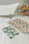 Set di 2 Tappetini da bagno antiscivolo Yasemin BPS178 Rectangle Multicolore, 100 x 60 cm / 60 x 50 cm (1)