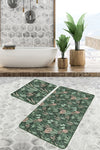 Set di 2 Tappetini da bagno antiscivolo Yasemin BPS179 Rectangle Multicolore, 100 x 60 cm / 60 x 50 cm