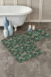 Set di 2 Tappetini da bagno antiscivolo Yasemin BPS179 Rectangle Multicolore, 100 x 60 cm / 60 x 50 cm (1)