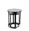Set di 2 tavolini da caffè Antique Round Nero (1)