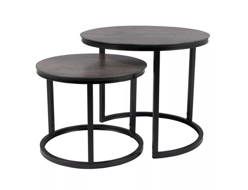 Set di 2 tavolini da caffè Atlanta A II Grigio