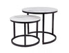 Set di 2 tavolini da caffè Atlanta C II Bianco e Nero